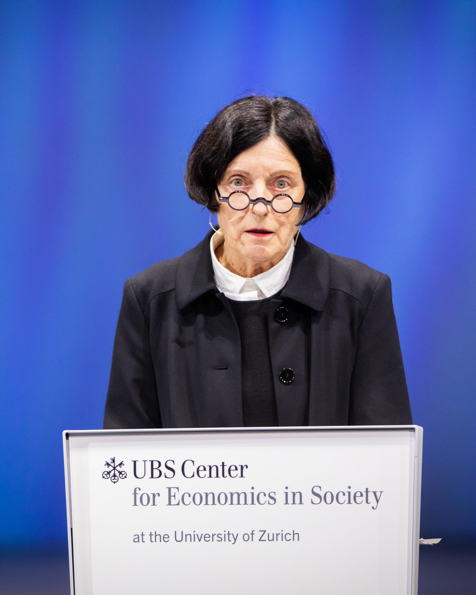 Herta Müller, recipient of the Nobel Prize in Literature, at the Forum for Economic Dialogue on 13 Nov. 2023