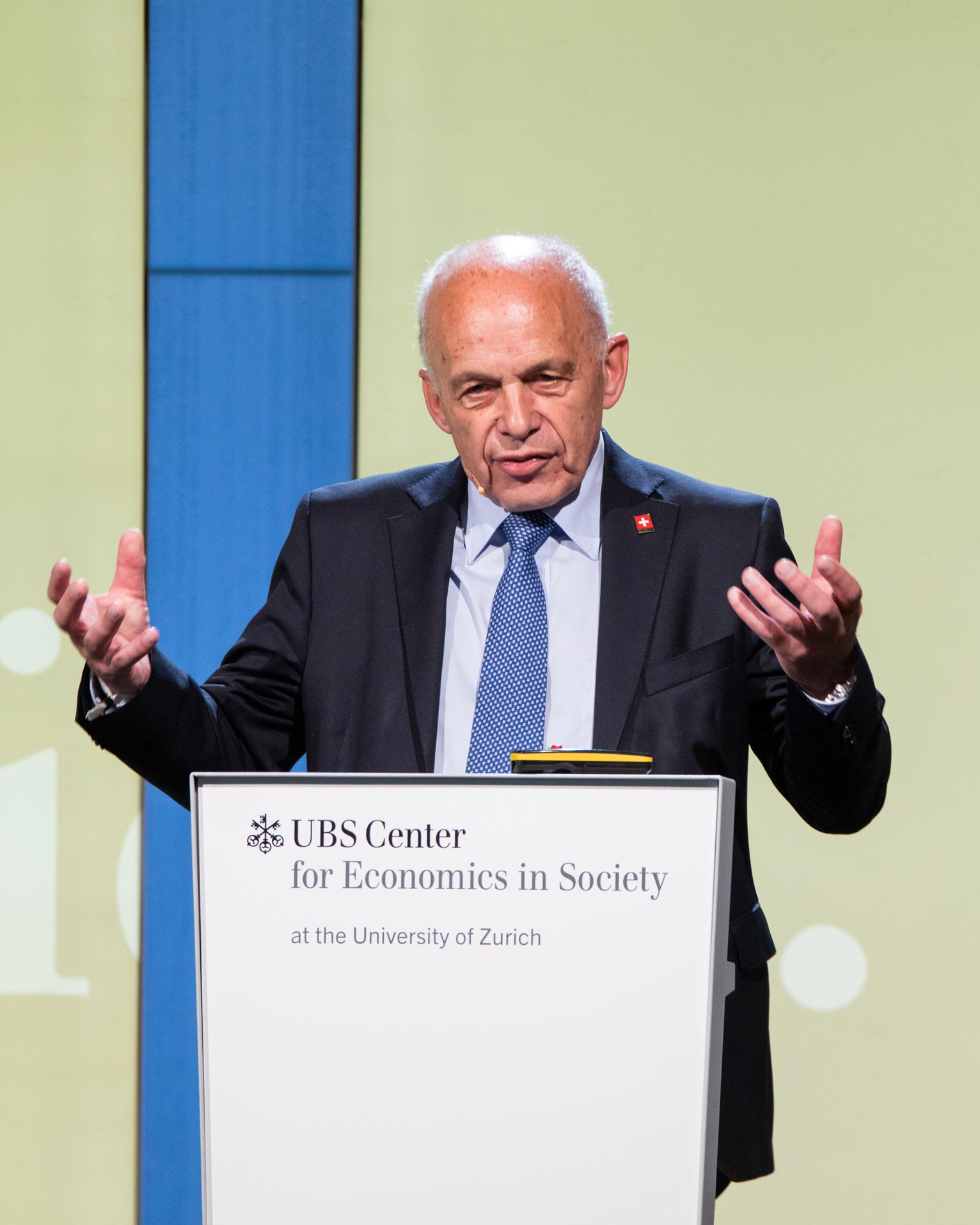 Ueli Maurer, former Federal Councillor (SVP), at the Wirtschaftspodium Schweiz on 7 April 2023
