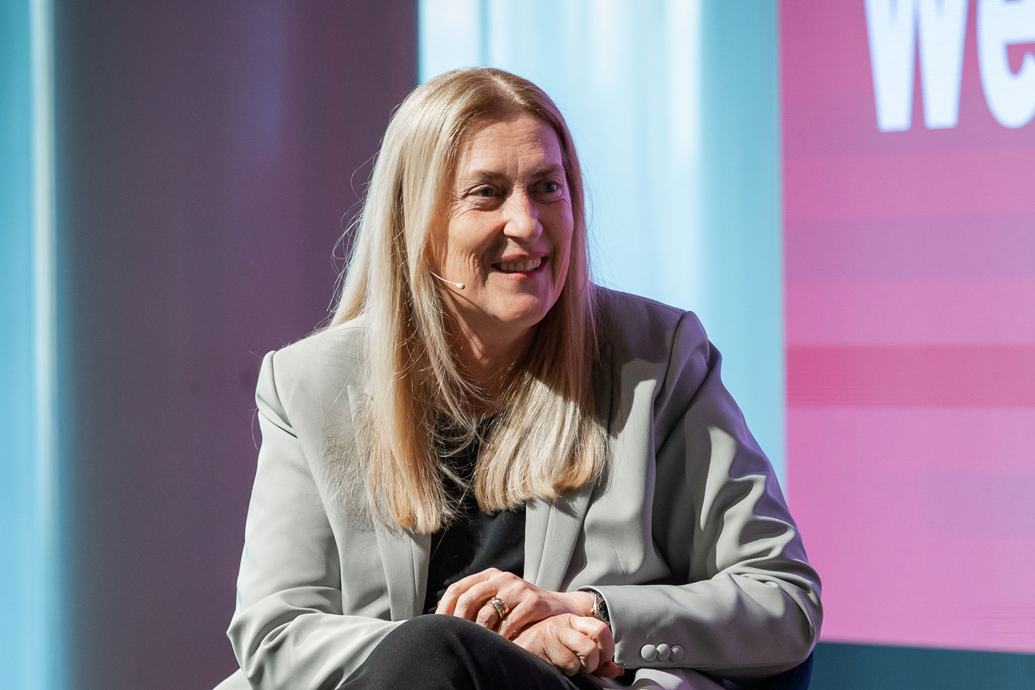 State Secretary Helene Budliger Artieda at the Wirtschaftspodium Schweiz, 3 April 2025.